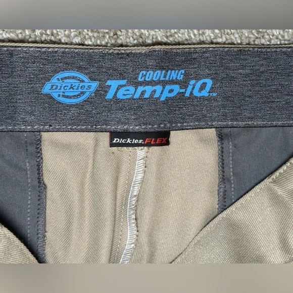 NEW MENS 36x34 DICKIES ORIGINAL 874 FLEX WORK PANTS KHAKI Cooling Waist Stretch - Picture 6 of 11